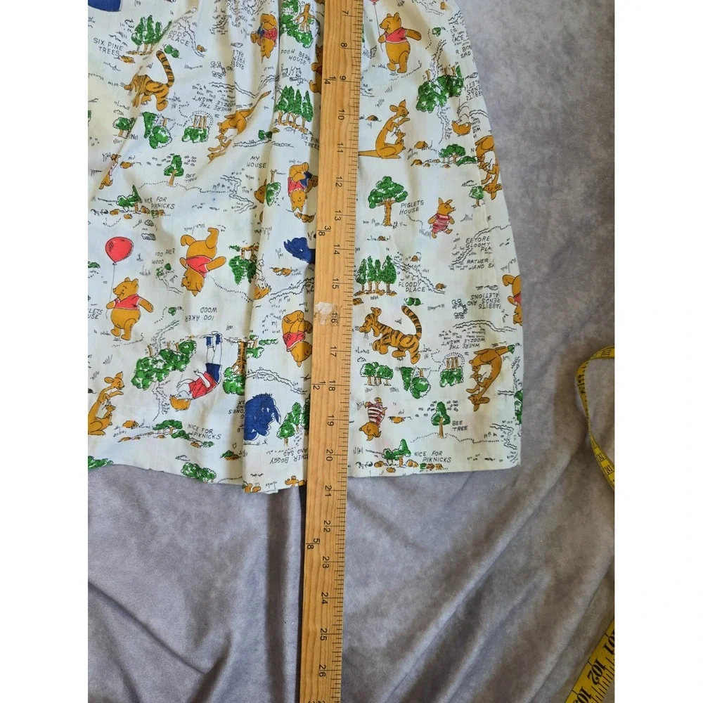 Vintage Winnie the Pooh Bear Dress 70s Sears 100 ACRE WOOD Size 6 Flaws